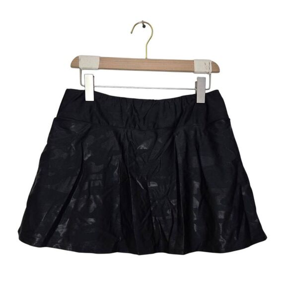 Queen of the Court Size Large Black Foil Camo Tennis Skirt Pickleball Skort Golf - Picture 1 of 4